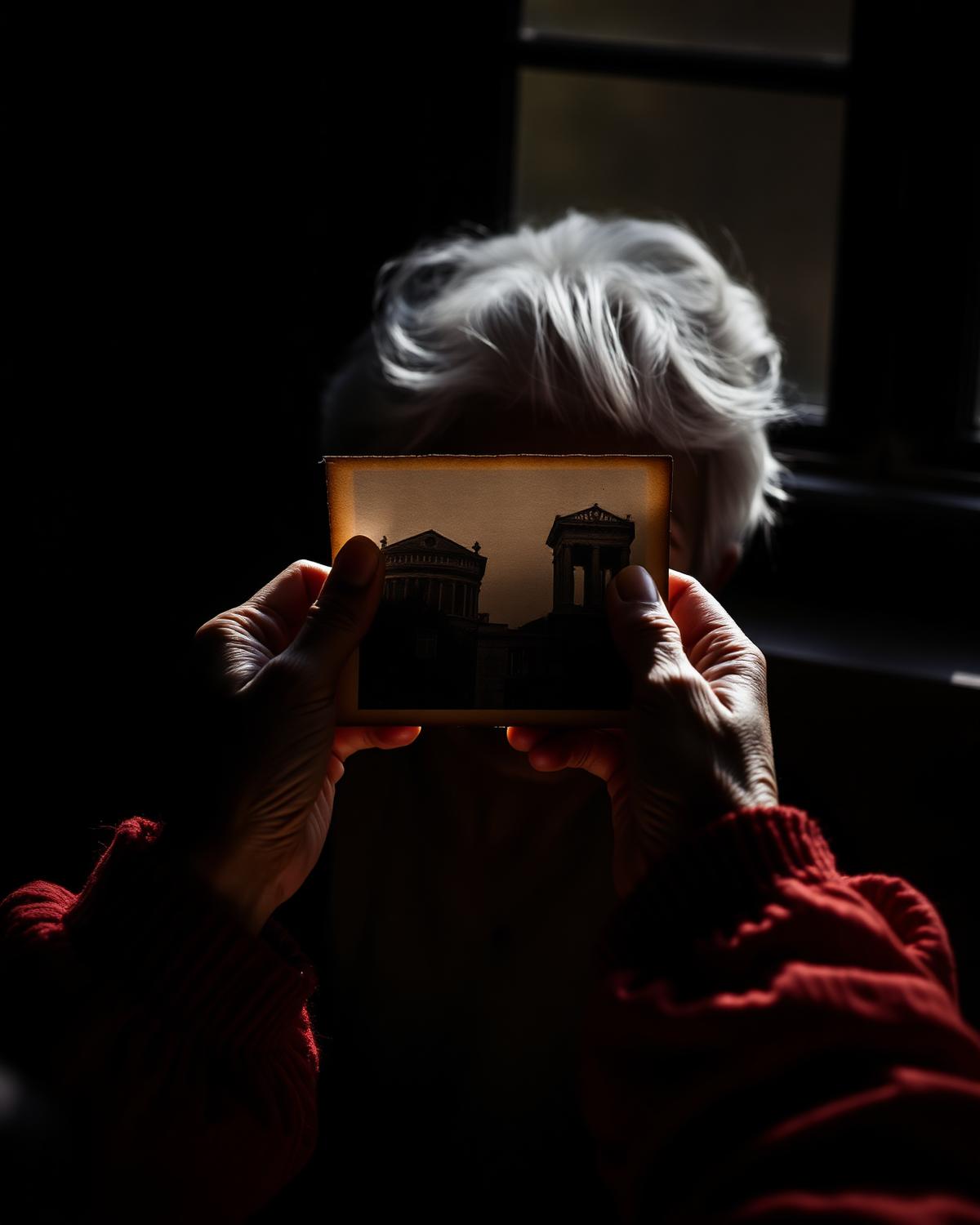 Hands holding a photograph